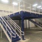 Mezzanine Work Platform Structural Steel Stairway
